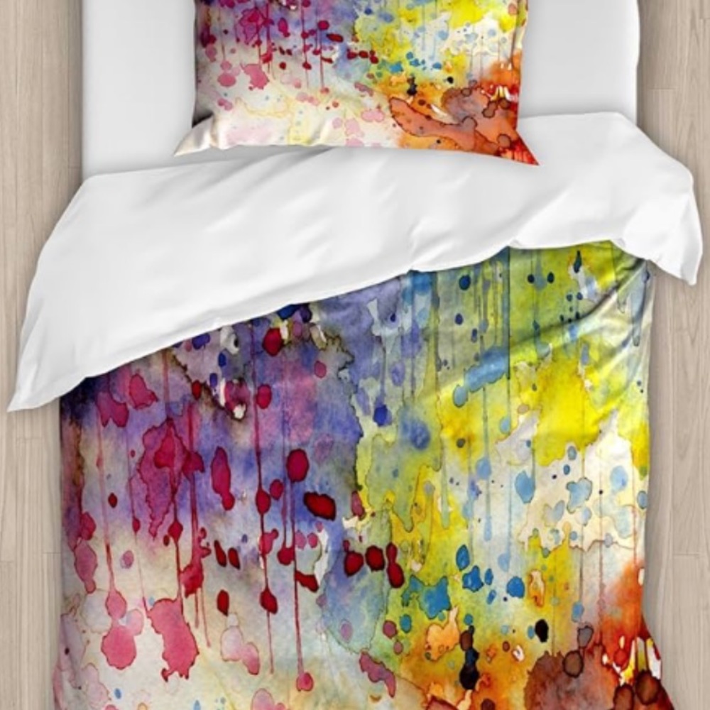 Ambesonne Multicolor Artistic Duvet Cover Set